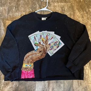 Queen of Sparkles, Queen of cards sweatshirt New!